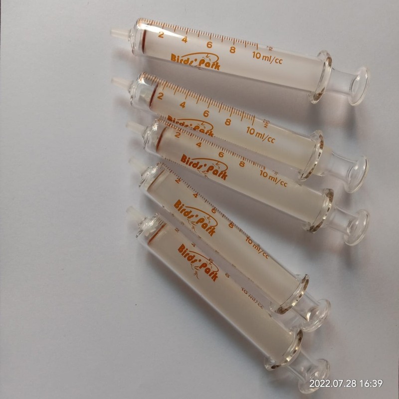 Glass syringe plain luer tip 10ml - Borosilicate glass syringe 10ml - 2 pcs gallery