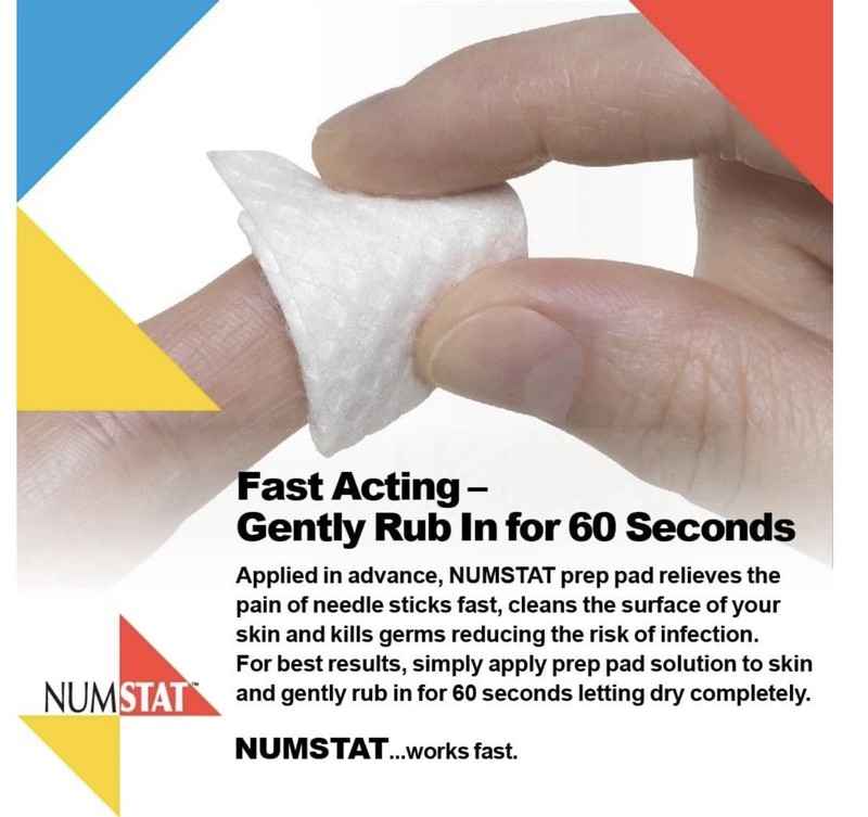 Antiseptic Numbing Wipes Needle Pain Relief 2-In-1 Formula 30 Individual Wipes gallery
