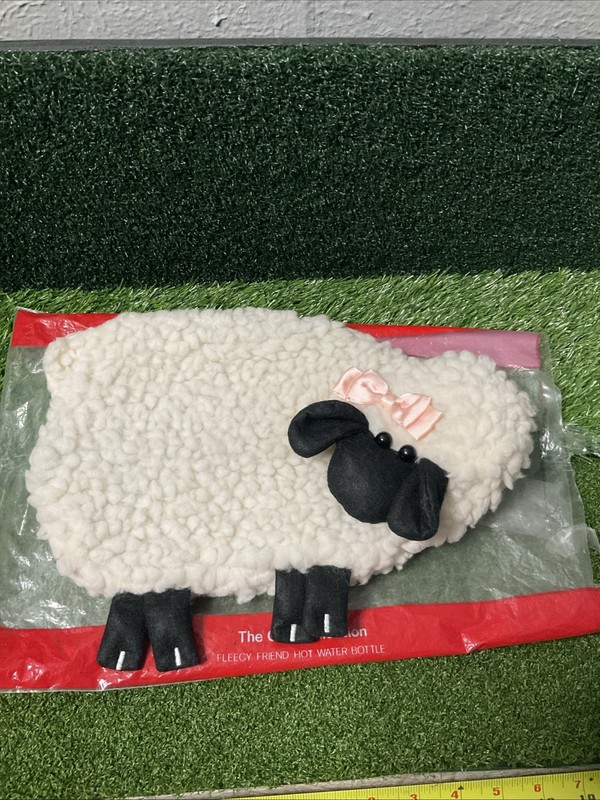 Vintage AVON Fleecy Friend Sheep Cover Hot Water Bottle New Sealed