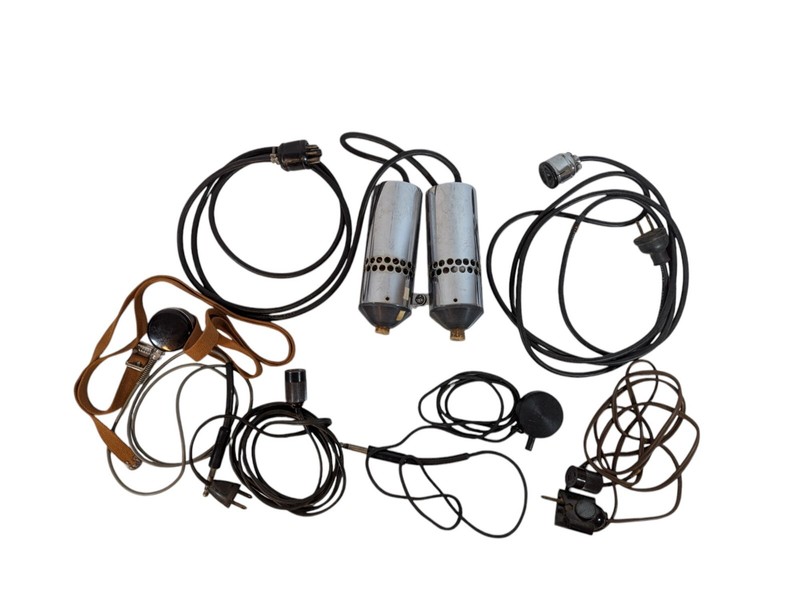 Vintage Medical Equipment: electric stethoscope, old medical equipment