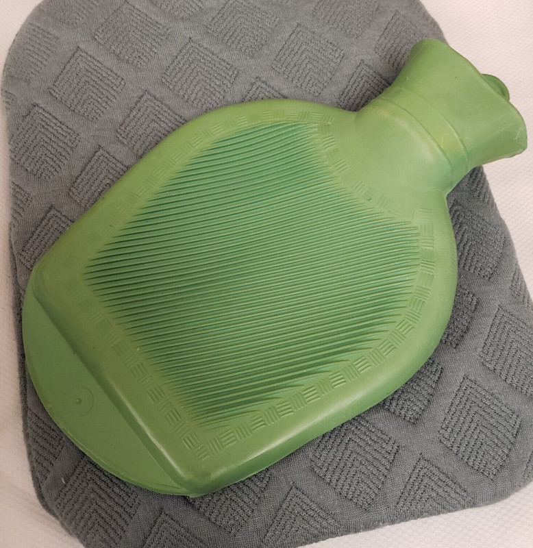 Set of 2 Vintage Rubber Hot or Cold Water Bottle Heating Pad with Stoppers gallery