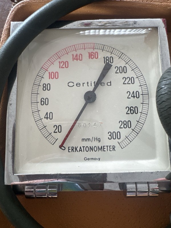 Vintage Germany Erkatonometer Blood Pressure Medical Equip Manual Cuff W/case gallery