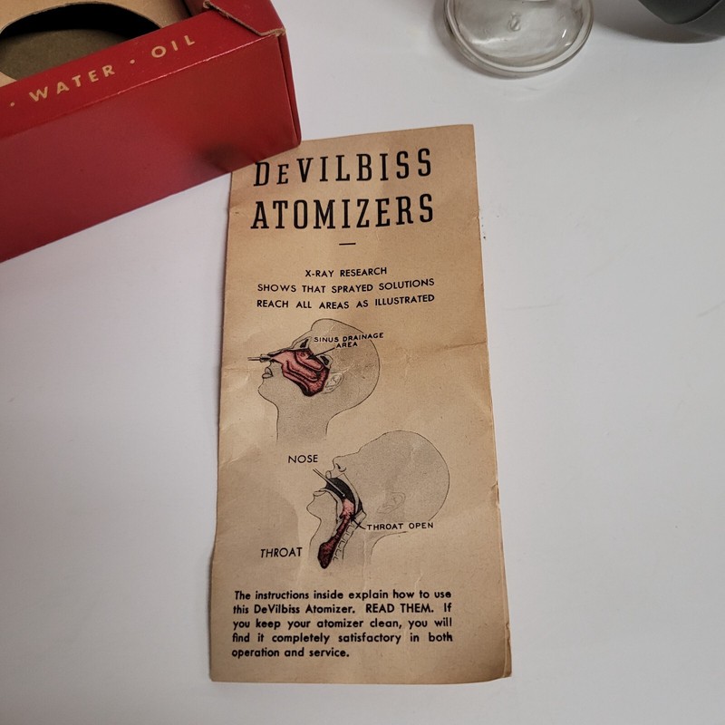 Devilbiss Jr Vintage Atomizer No 182 Collectable with Box Instructions gallery