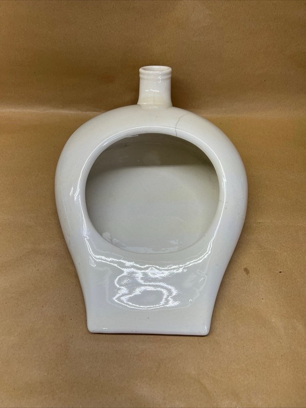 Antique White Porcelain Ironstone Bedpan Chamber Pot with Urinal Bonn Germany