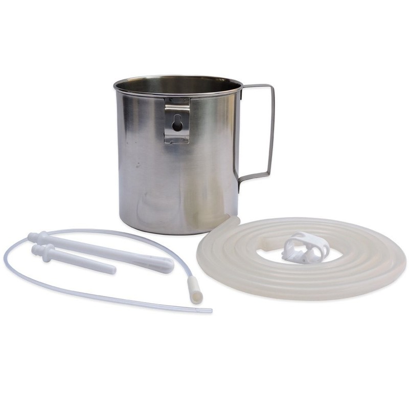 Stainless Steel Enema Bucket 1.5 Quart, Ideal for 1 Count (Pack of 1), Silver gallery