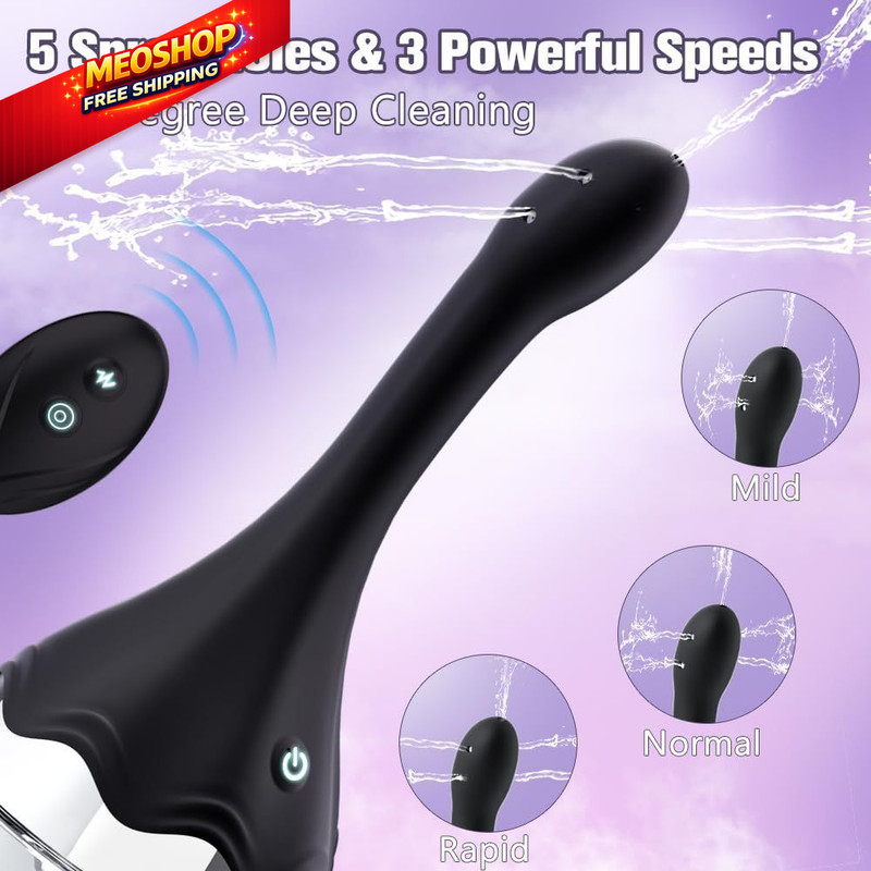 Anal Douche Automatic Enema Bulb - 20oz Electric Enemas for Large, Black gallery