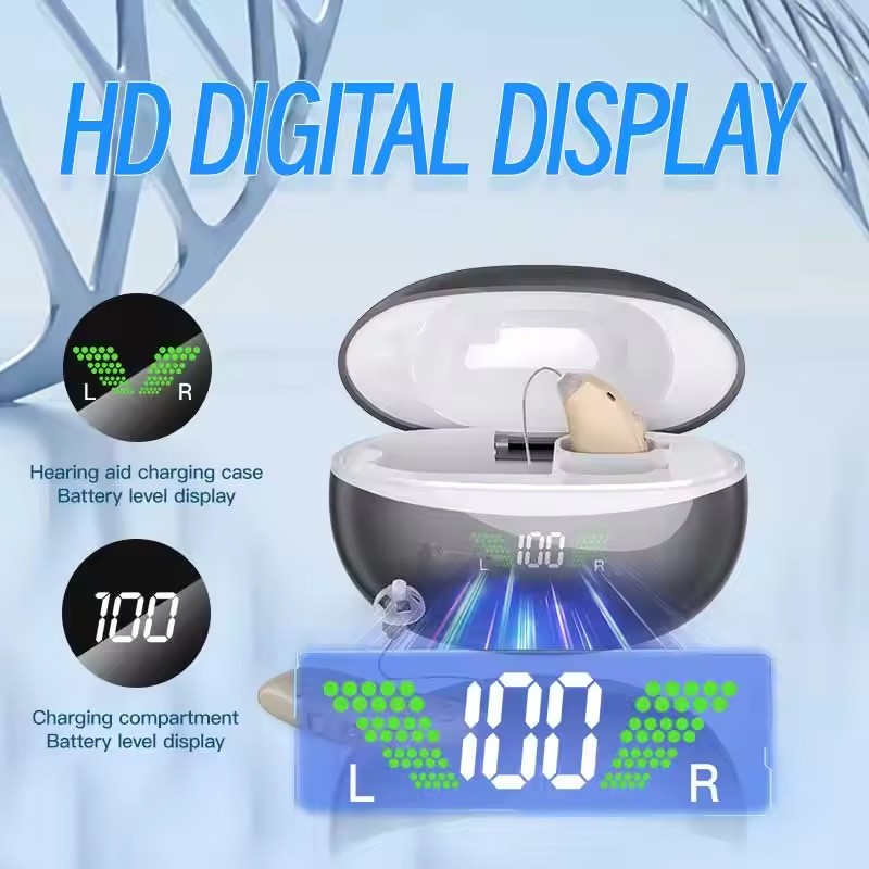 Advanced Hearing Aid for Seniors: 16-Channel with Noise Cancellation Technology
