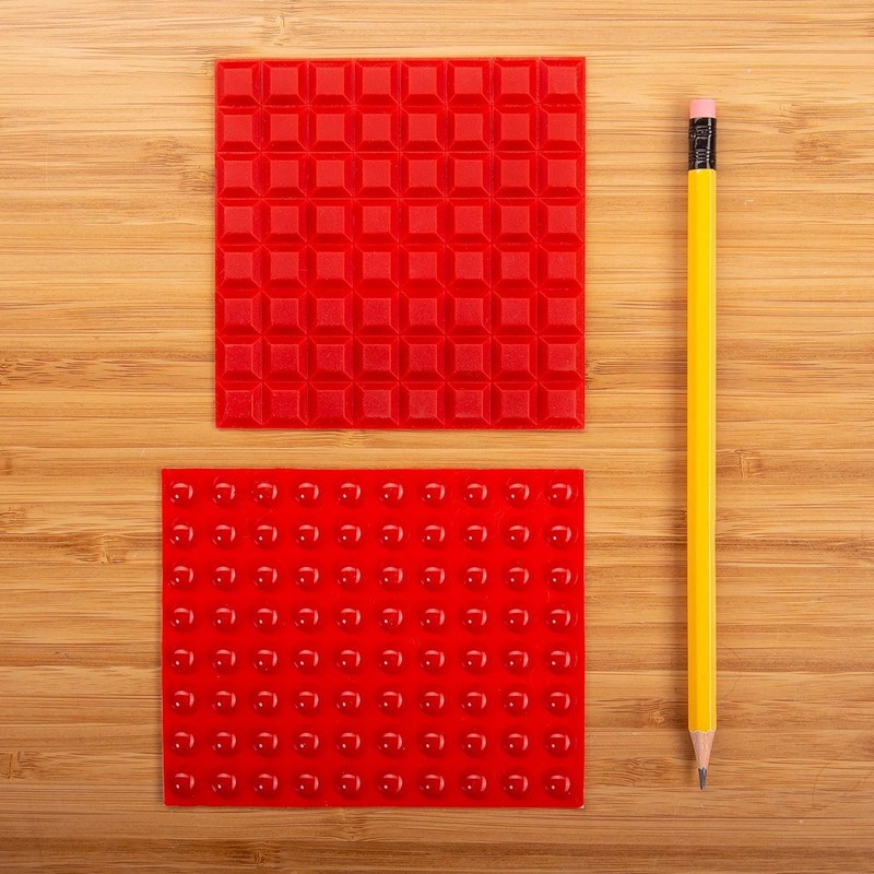 Silicone Tactile Bump Dots 144 pcs Bright Red for Visually Impaired, Blind gallery