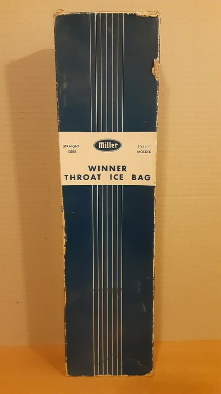 Antique/Vintage Miller Winner Throat Ice Bag No. 254 w/Box 3" X 11.5" Akron, OH gallery