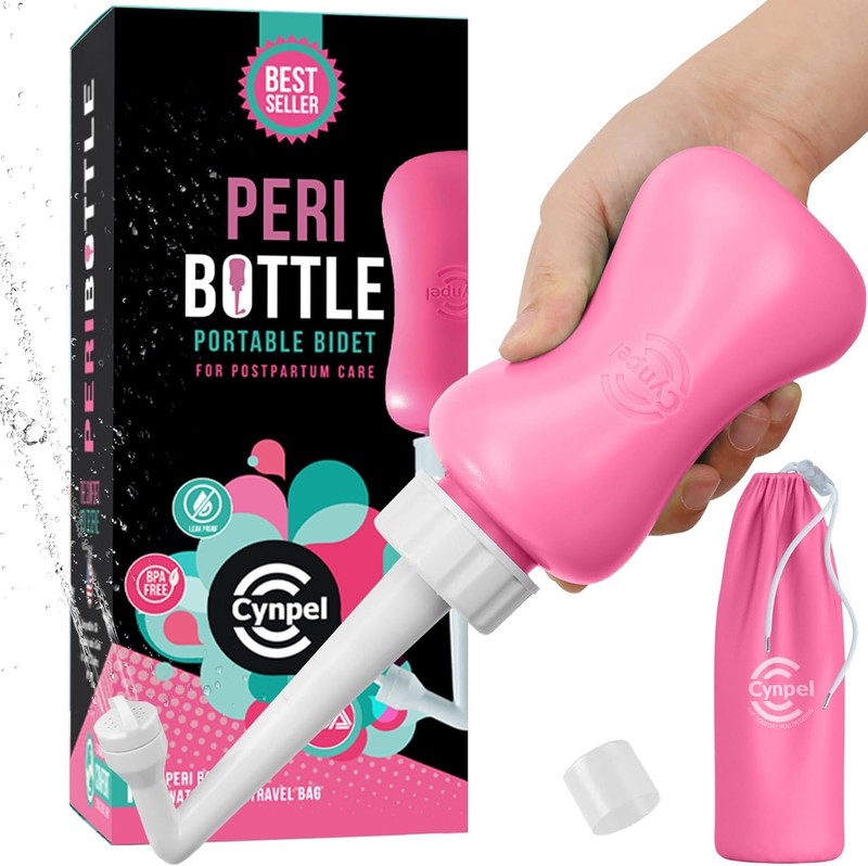 Peri Bottle – Postpartum and Perineal Care – Portable Travel Bidet Pink