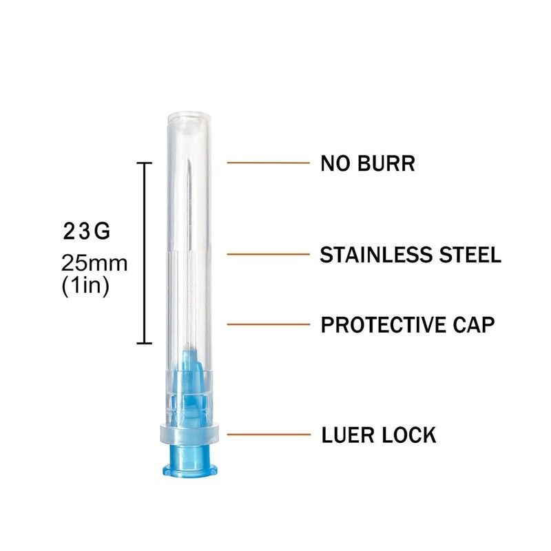 100pcs 23 gauge 1 inch Needles Luer Lock Industrial Lab Accessories, Measurin... gallery