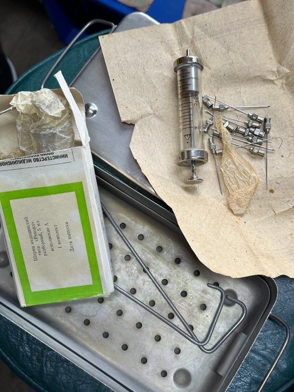 RUSSIA Medical Sterilizer Box Stainless Steel 1962 Soviet USSR glass syringes gallery