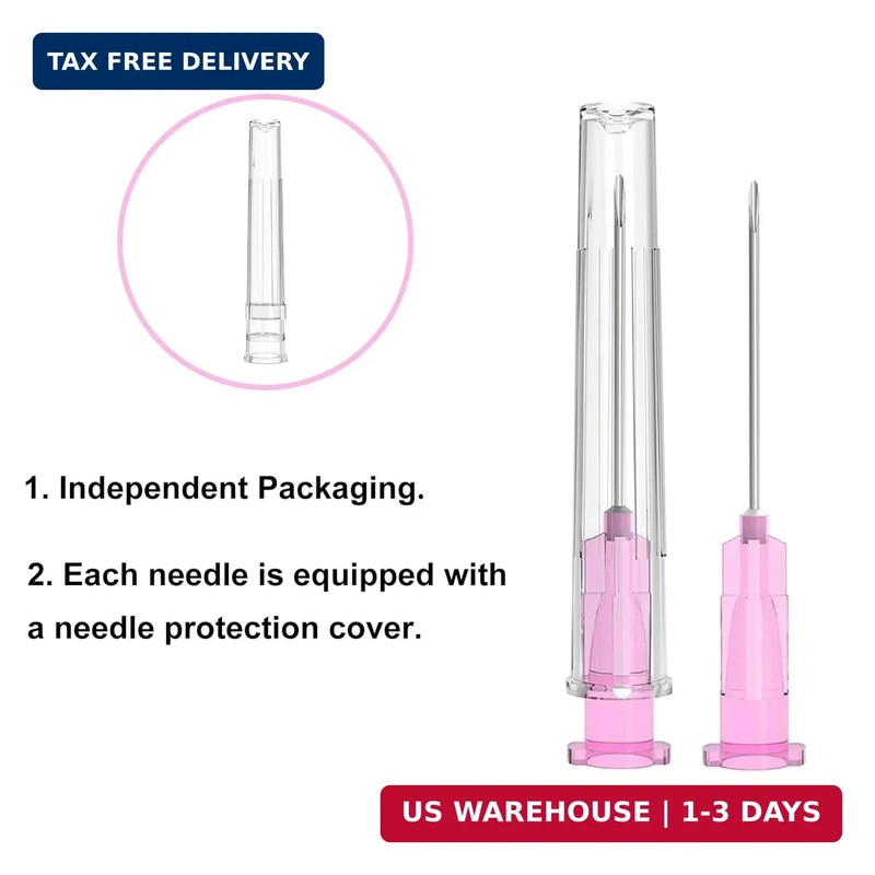 18 Gauge 1.5 Inch Needle, Individually Wrapped, 100 PCS Luer Lock Needles Indust gallery