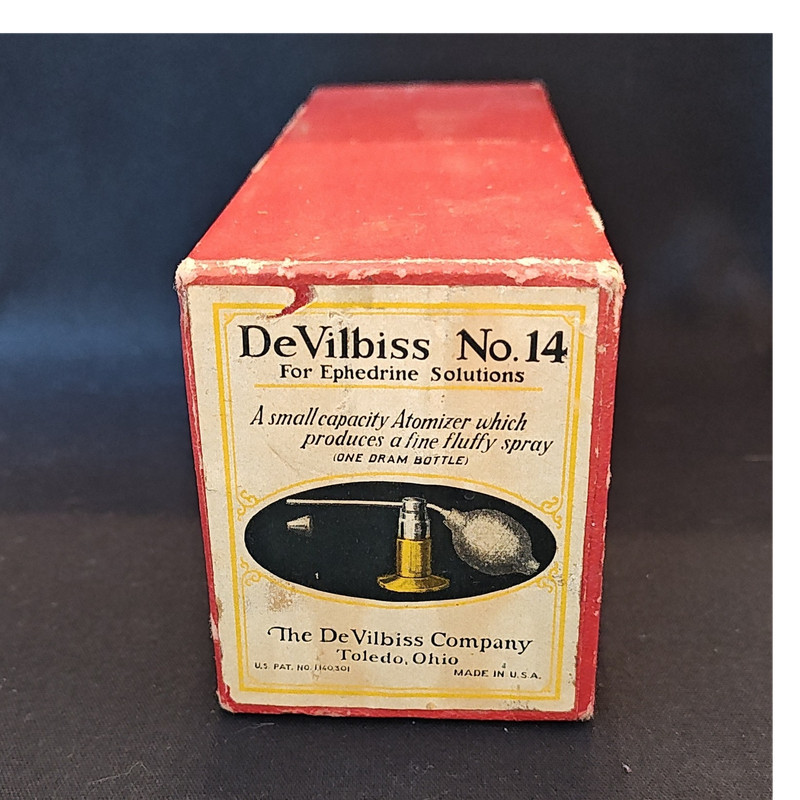 DeVilbiss No. 14 Atomizer for Ephedrine Solutions with Box and Instructions
