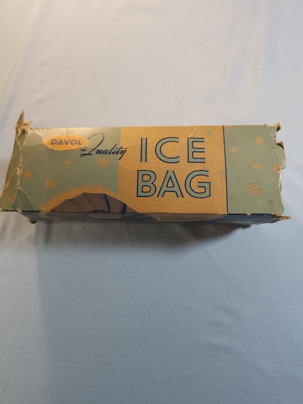 Vintage Davol Quality English Ice Bag 439 Medium/ 9"D. Original Box Made in USA gallery