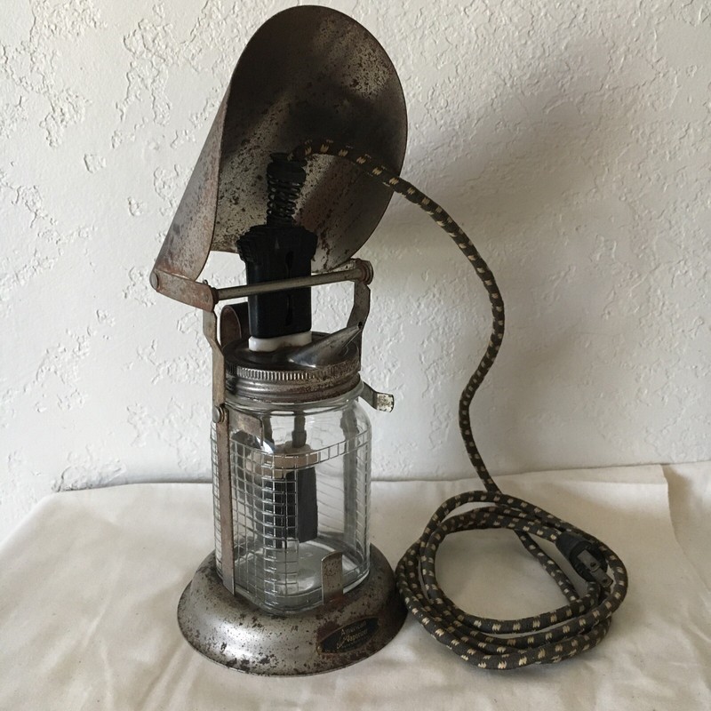 RARE American Electric Medical Vaporizer USA Patent 1927 1928 Glass Jar & Cord