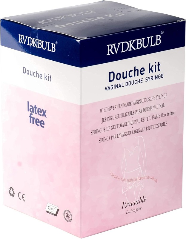Compact Silicone Douche Bag, Reusable Travel Kit, 11 Fl Oz White gallery