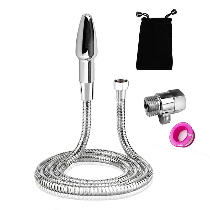 Deep Cleaning Enema Kit – Shower Douche Cleansing System, Regulator Silver