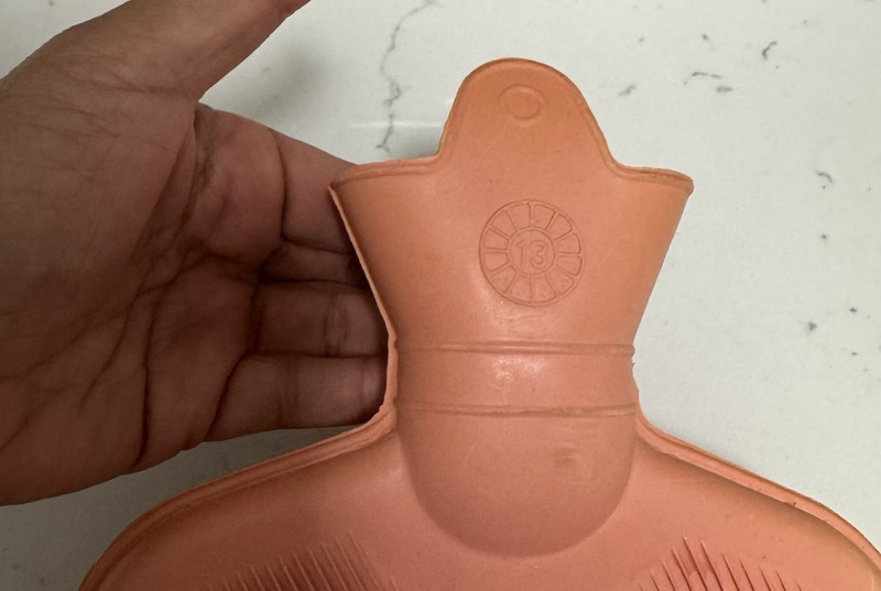 Vintage Hot Water Bottle Family Doctor Pink Natural Rubber 13" Tall EUC gallery