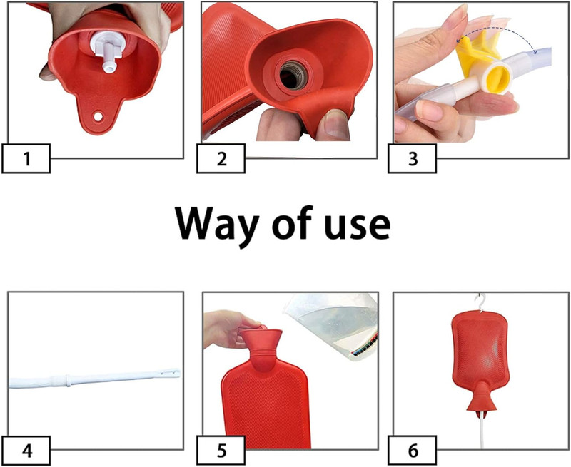 Coffee Enema Bag Kit - 5.0Ft Silicone Hose 2L Enemas at Home Water & Colon Detox gallery