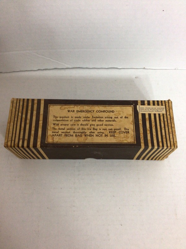 Vintage St Regis "Wireless" Ice Bag, War Emergency Compound, 9 Inch