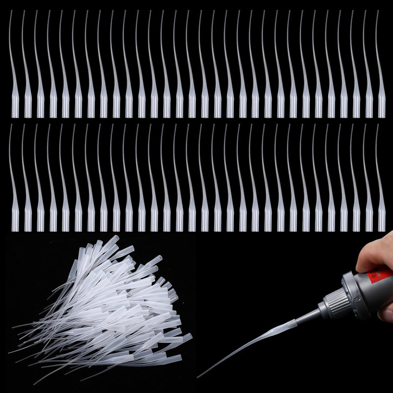 300 Pcs Plastic Glue Tips, Micro Glue Tip Applicators, Needle Glues Applicato…