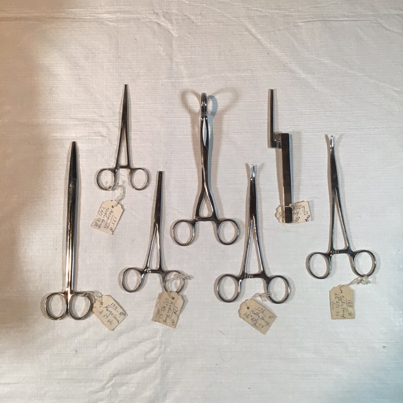 Vintage Stainless Steel Surgical Foreceps and Scissors Lot of 7