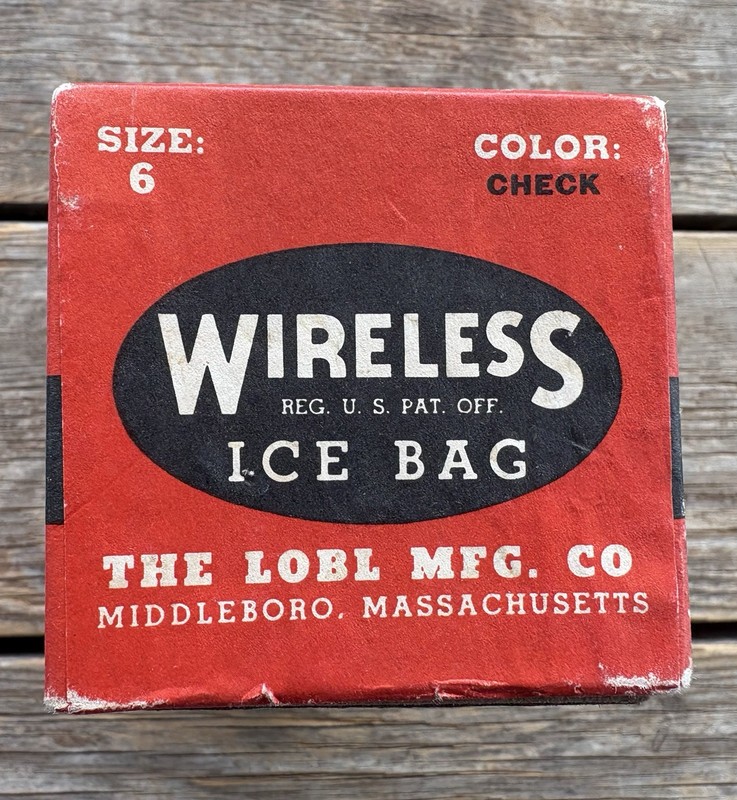 Wireless Ice Bag~Made Under War Restrictions~1940’s~The LOBL Mfg Co~Mass gallery