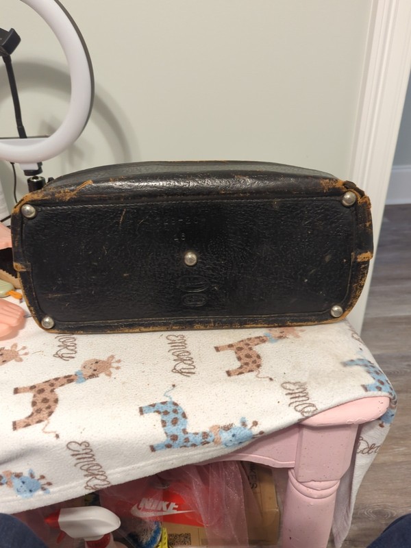 Vintage Schell Leather Doctors Bag Cowhide 14x9x7 gallery