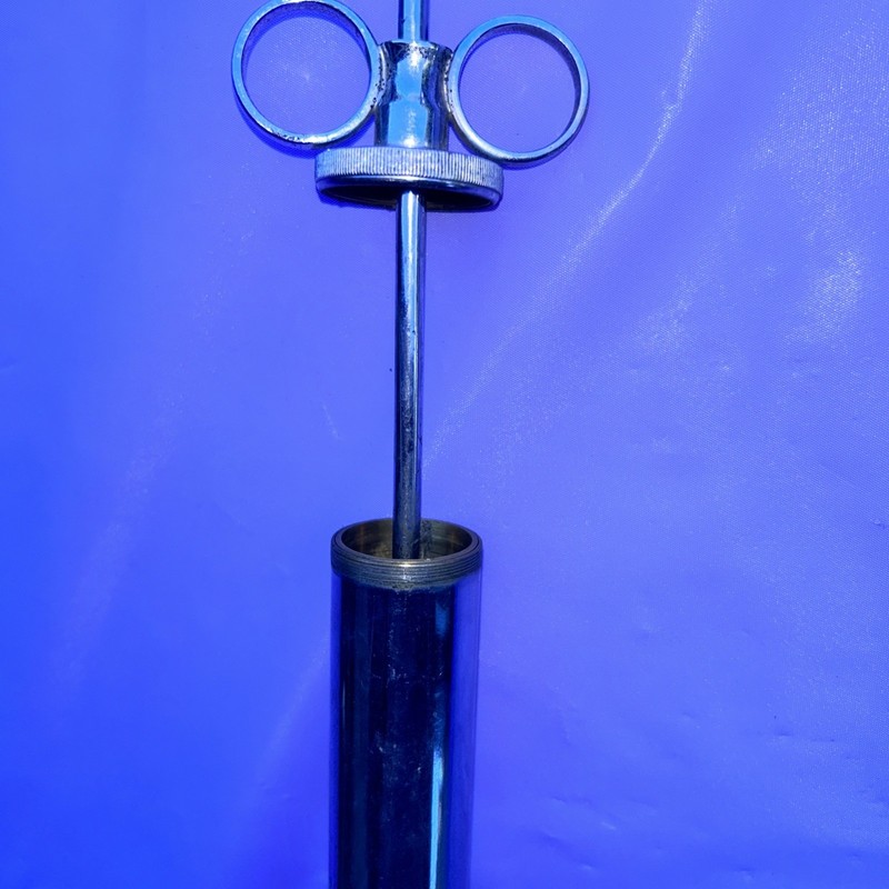 Lot Of 2 Vintage Medical Reusable Syringes, Tubex 44 And Ear Syringe gallery