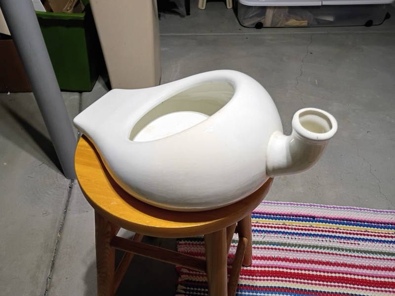 Ceramic Bedpan and Chamber Pot Collectible Medical Devices Antique Vintage