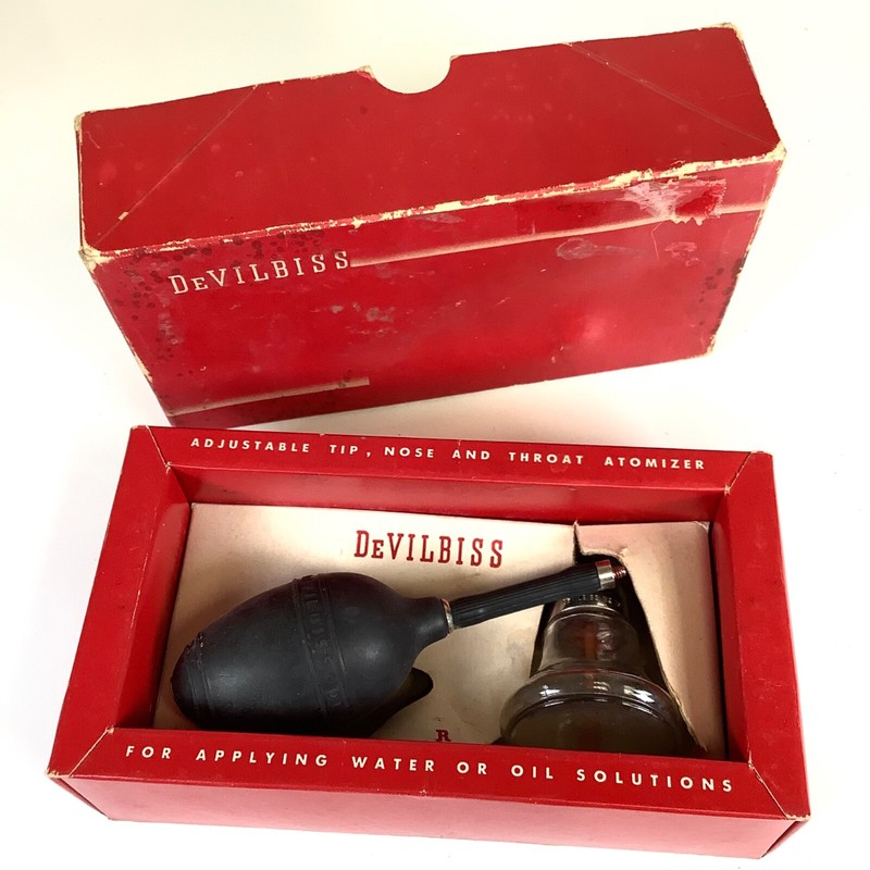 Vtg DeVilbiss No. 15 Adjustable Tip Atomizer Set Adjustable Tip w/Original Box