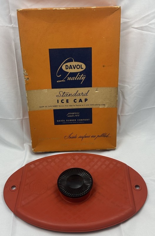 Vintage Davol Rubber Company USA Standard Ice Cap Bag No. 402 Original Box