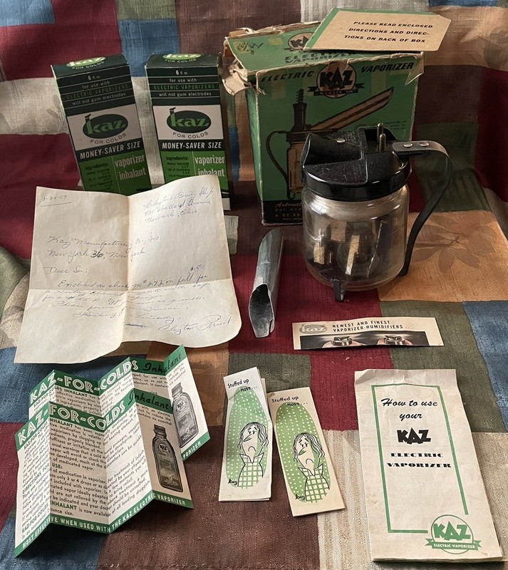 Vintage Kaz Electric Vaporizer No. 55A PARTS ONLY no cord Untested