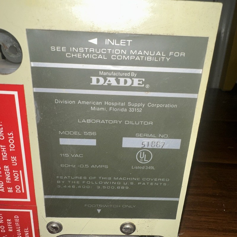 DADE Model 556 Laboratory Dilutor – 115V Vintage Medical Device, gallery