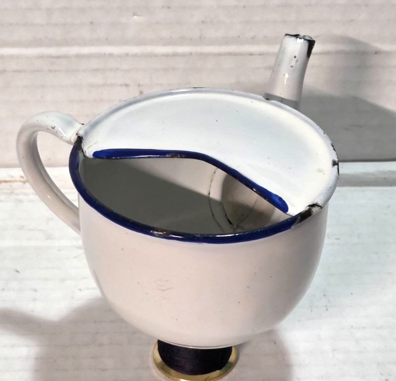 Vintage Enamel ~ Medical Feeding / Drinking ~ Invalid Cup ~ Infant Feeder gallery