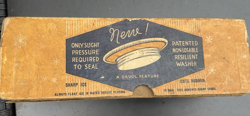 Vintage Antique WWII DAVOL Rubber Co. English Ice Bag #439 9" w/ Original Box gallery