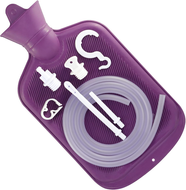 Enema Bag Kit with 5Ft Hose Coffee Enemas at Home Water Shower Douche Colon Deto