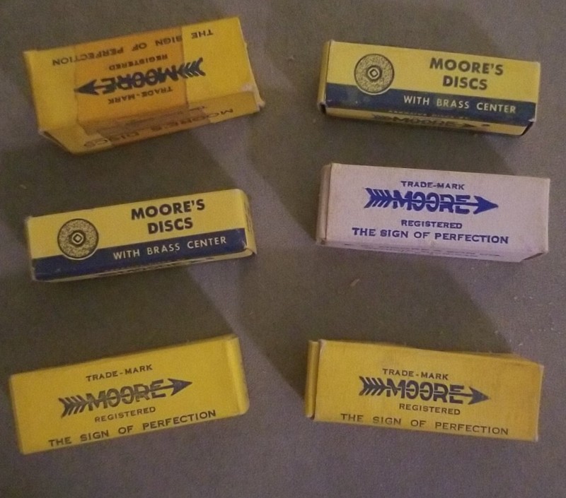 6 Vintage Boxes Moore's Discs Dentistry Dental Grinding & Pol Coarse & Med RARE! gallery