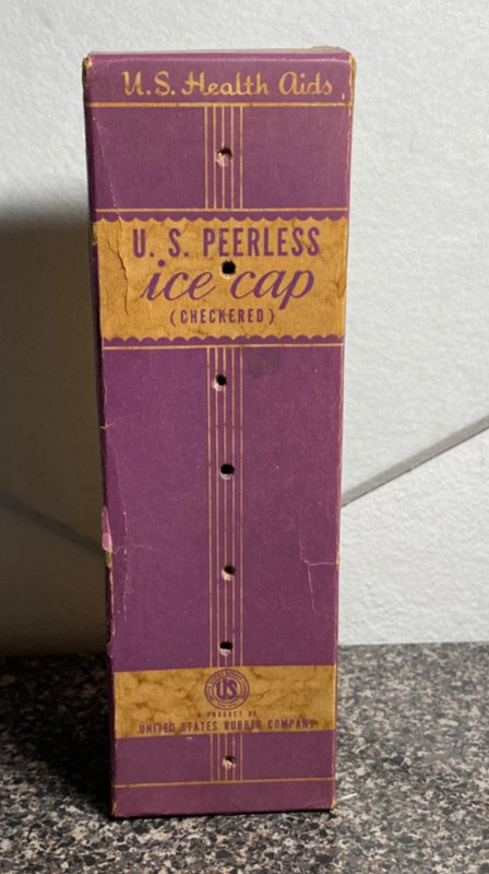 Vintage U.S. Peerless Ice Bag or Cap Ice Pack in Orig Box