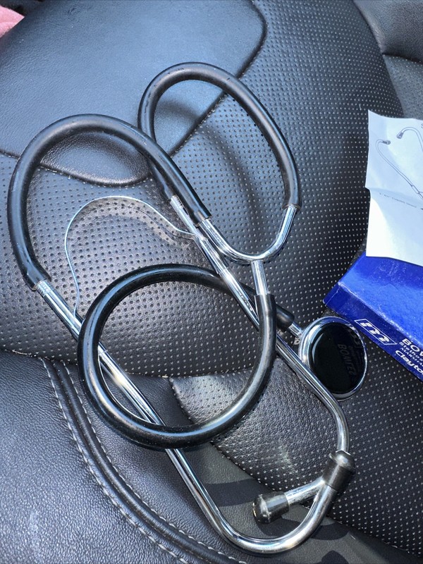 Vintage Bowles Stethoscope Chrome Made In USA Heart Rate Guage Medical Device gallery