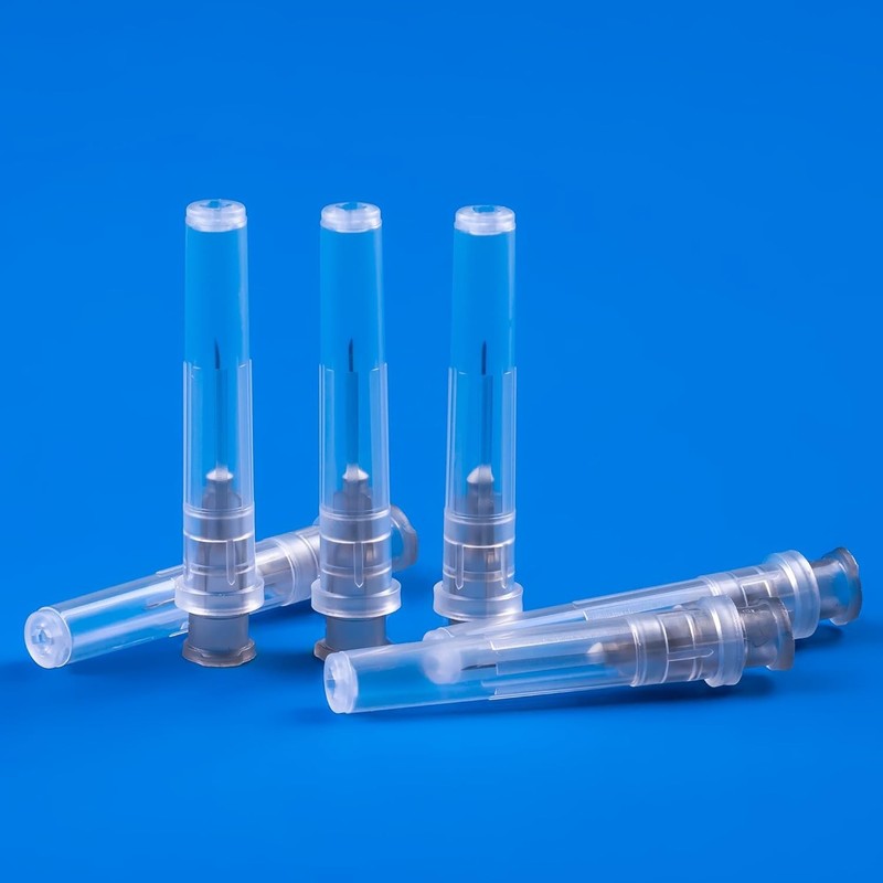100 Pack 27 Ga 1/2 inch Disposable Needles with Caps for 27G gallery
