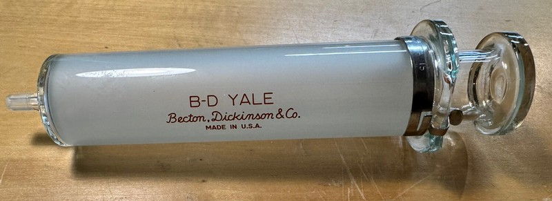 RARE Vintage B-D Yale Glass Syringe – 50cc