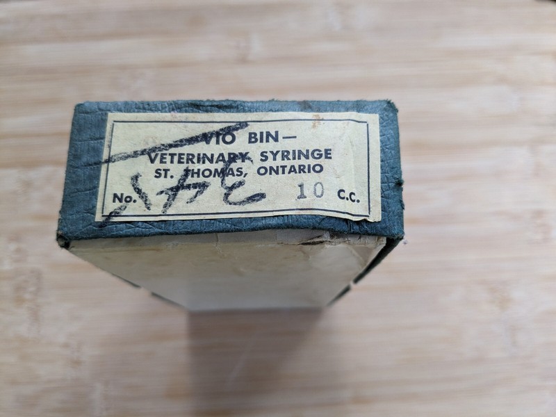 Vintage Veterinary Farm Agricultural Syringe Needle 10cc In Original Box gallery