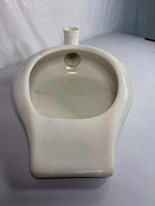 Large 16” Longton Crown Stone China Invalid Feeder Sick Room Spouted Cup England