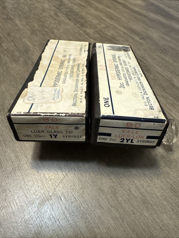 Vintage Glass Syringe Original Package / Becton Dickinson And Co/ 1960's. All 3 gallery