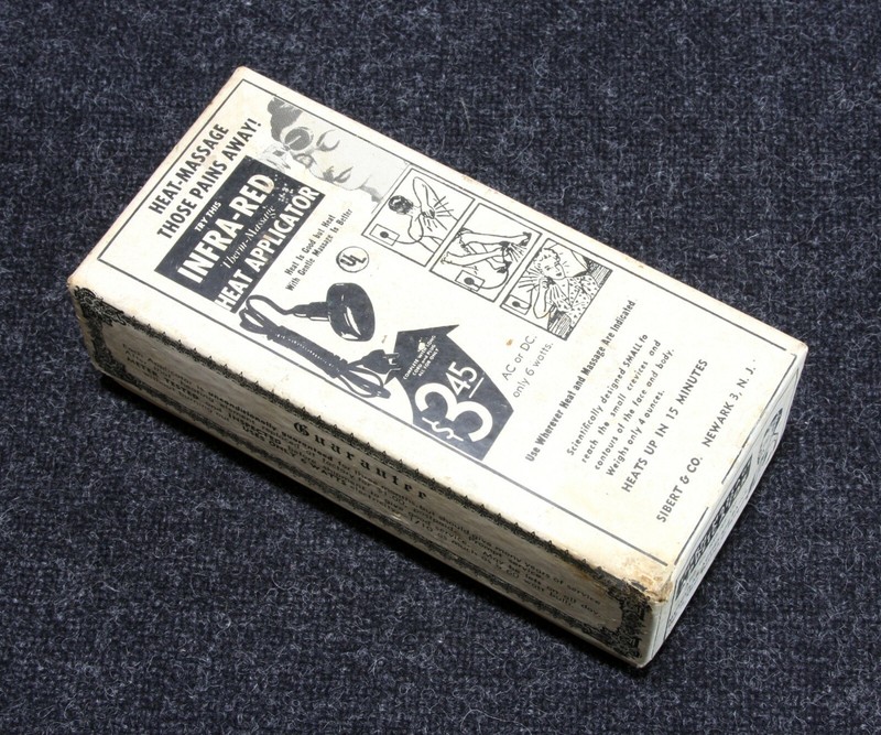 Infa-Red Heat Massage Applicator Medical Quackery Devise & Original Box Vintage