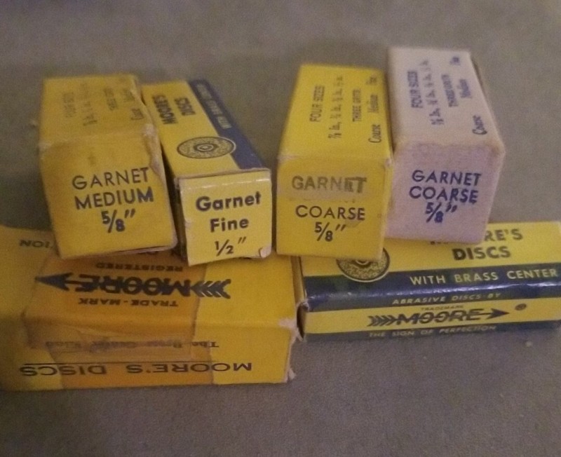 6 Vintage Boxes Moore's Discs Dentistry Dental Grinding & Pol Coarse & Med RARE! gallery