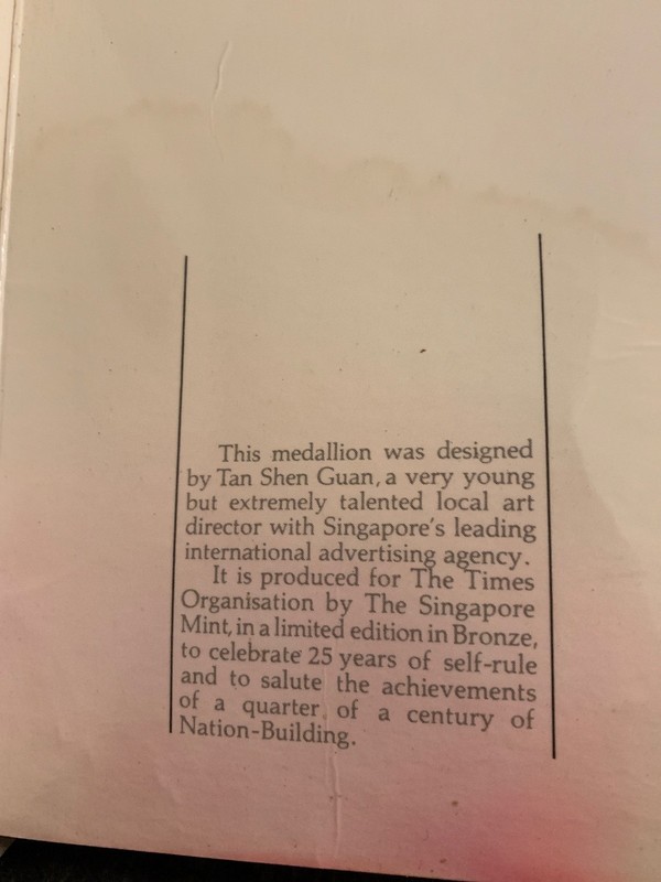 Singapore Mint "The Unfinished Medallion" 1959-1984 gallery