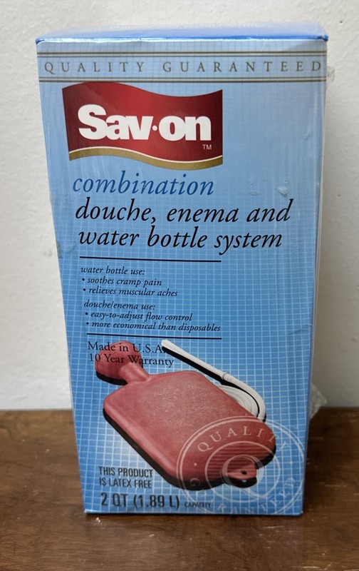 VTG Combination Fountain Syringe Hot Water Bottle Enema Douche NEW NOS Sealed